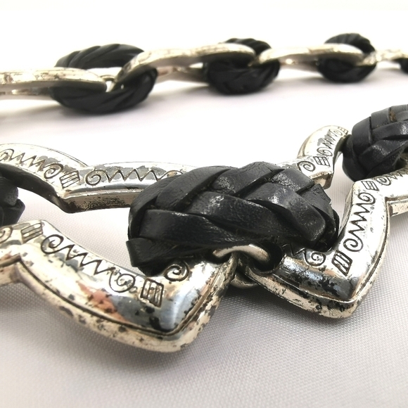 Brighton Vtg Women's Medium Silver Tone Bow Belt - Picture 12 of 13